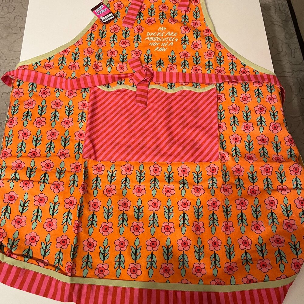 My Ducks Are Definitely Not in a Row Colorful Kitchen Apron NWT Cotton (x) - Picture 6 of 14